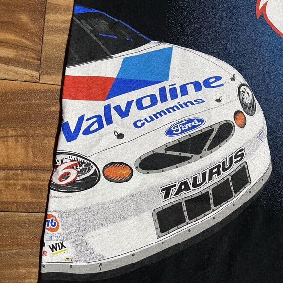 Vintage Mark Martin NASCAR Shirt Mens XL All Over Print Valvoline Ford Racing - Picture 3 of 12
